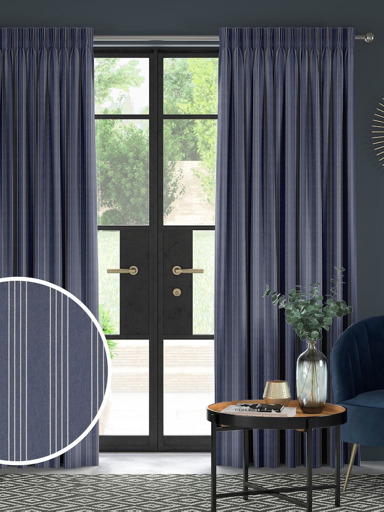 Indigo Leuwin Made to Measure Curtains - Image 1 of 9