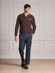 Charcoal Regular Tapered Fit N. Premium Heritage Chino Trousers - Image 1 of 7