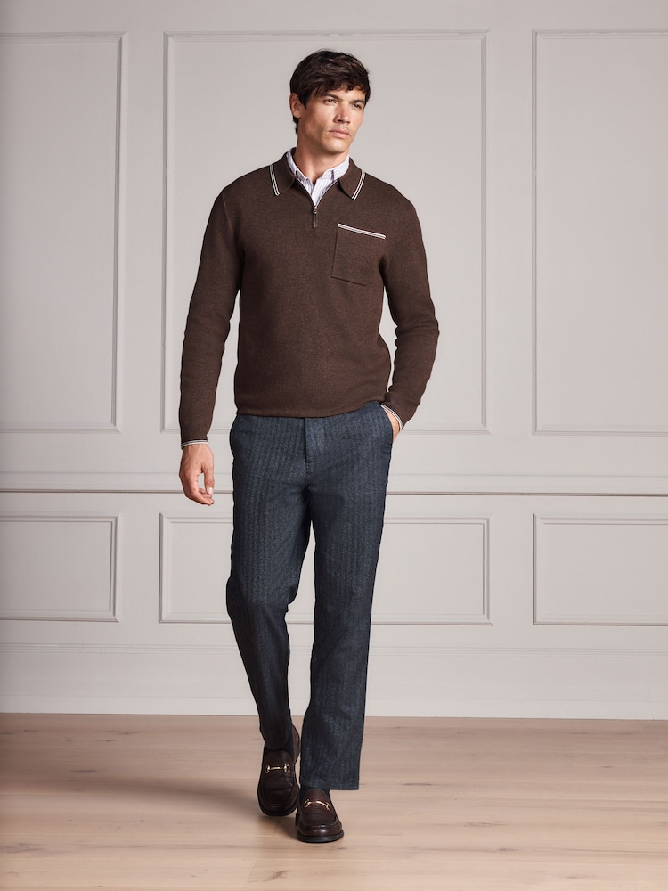 Charcoal Regular Tapered Fit N. Premium Heritage Chino Trousers - Image 1 of 7 Charcoal Regular Tapered Fit N. Premium Heritage Chino Trousers - Image 1 of 7