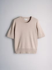 The Set 4 Pack Crew Neck Fine Knit T-Shirts Light Pink/Mauve - Image 2 of 7