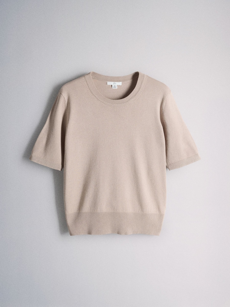 The Set 4 Pack Crew Neck Fine Knit T-Shirts Light Pink/Mauve - Image 2 of 7 The Set 4 Pack Crew Neck Fine Knit T-Shirts Light Pink/Mauve - Image 2 of 7