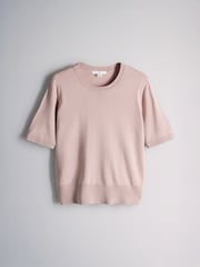 The Set 4 Pack Crew Neck Fine Knit T-Shirts Light Pink/Mauve - Image 5 of 7