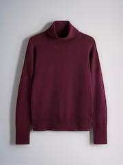 The Set 3 Pack Fine Knit Roll Neck Jumpers Navy Blue/Charcoal Grey/Burgundy Red - Image 3 of 6