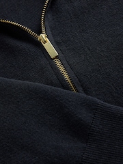 The Set 2 Pack Zip Through Jumpers With Wool Dark Navy - Dark Charcoal Marl/Grey - Image 11 of 12