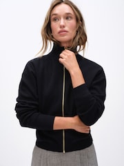 The Set 2 Pack Zip Through Jumpers With Wool Dark Navy - Dark Charcoal Marl/Grey - Image 4 of 12