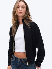 The Set 2 Pack Zip Through Jumpers With Wool Dark Navy - Dark Charcoal Marl/Grey - Image 5 of 12