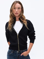 The Set 2 Pack Zip Through Jumpers With Wool Dark Navy - Dark Charcoal Marl/Grey - Image 7 of 12