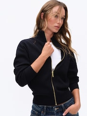 The Set 2 Pack Zip Through Jumpers With Wool Dark Navy - Dark Charcoal Marl/Grey - Image 8 of 12