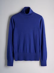 The Set 3 Pack Roll Neck Jumpers With Wool Dark Grey/Charcoal Grey/Halogen Blue/Navy - Image 2 of 6
