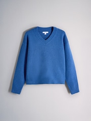 The Set 2 Pack V-Neck Jumpers With Wool Light Grey Marl Nouvean/Navy - Image 2 of 5
