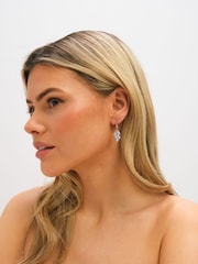 Jon Richard Silver Tone Crytal Leaf Drop Earrings - Image 3 of 3