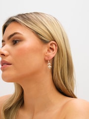 Jon Richard Gold Tone Crystal Leaf Drop Fish Hook Earrings - Image 3 of 3