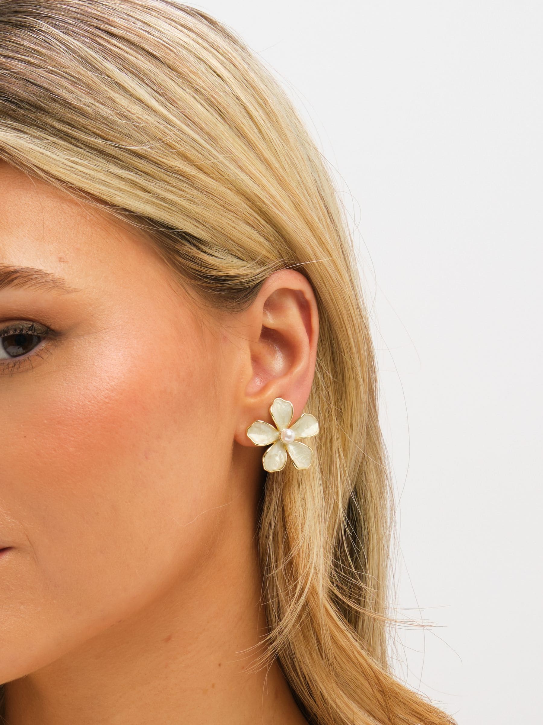 レディース 【simmon】CLEARFLOWER&CHAINPIERCED EARRING