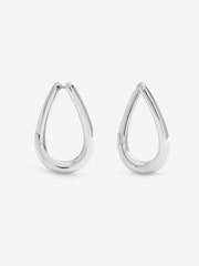 Jon Richard Silver Tone Twist Hoop Earrings - Image 1 of 1