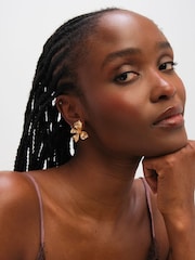 Jon Richard Cream Pearl Statement Flower Clip Earrings - Image 2 of 3