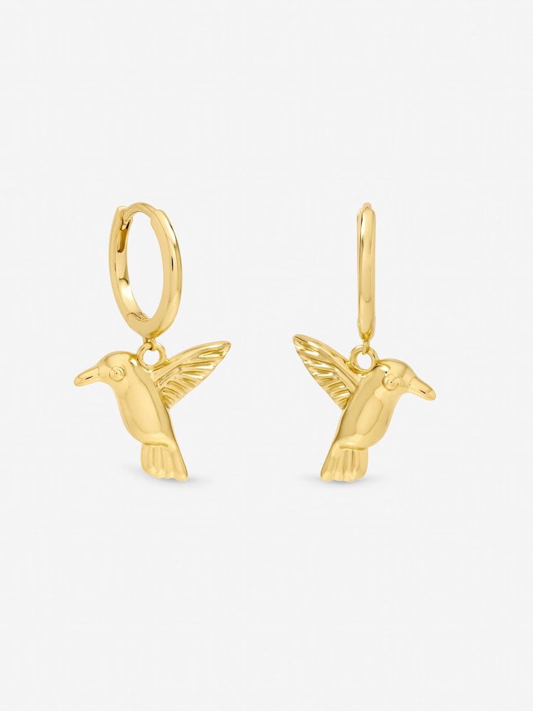 Jon Richard Creolen mit Kolibri-Anhänger - Bild 1 von 1