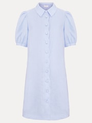 Phase Eight Blue Candice Linen Dress - Image 7 of 7