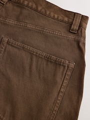 Rust Brown Baggy Fit Five Pocket Cotton Rich Trousers - Image 10 of 10