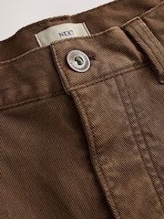 Rust Brown Baggy Fit Five Pocket Cotton Rich Trousers - Image 8 of 10