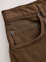 Rust Brown Baggy Fit Five Pocket Cotton Rich Trousers - Image 9 of 10