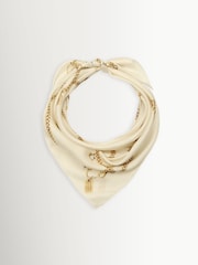 COACH White Charms Printed Silk Square Scarve - Image 3 of 4