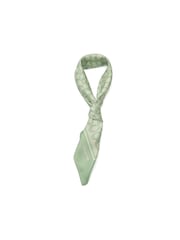COACH Green Textured Signature Printed Silk Square Scarve - Image 2 of 4