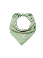 COACH Green Textured Signature Printed Silk Square Scarve - Image 3 of 4