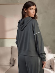 B by Ted Baker Viscose Lounge Hoodie with Piping Detail - Image 4 of 4