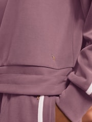 B by Ted Baker Mauve Pink Side Stripe Lounge Sweat Top - Image 5 of 6