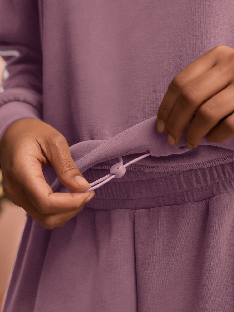 B by Ted Baker Mauve Pink Side Stripe Lounge Sweat Top - Image 6 of 6