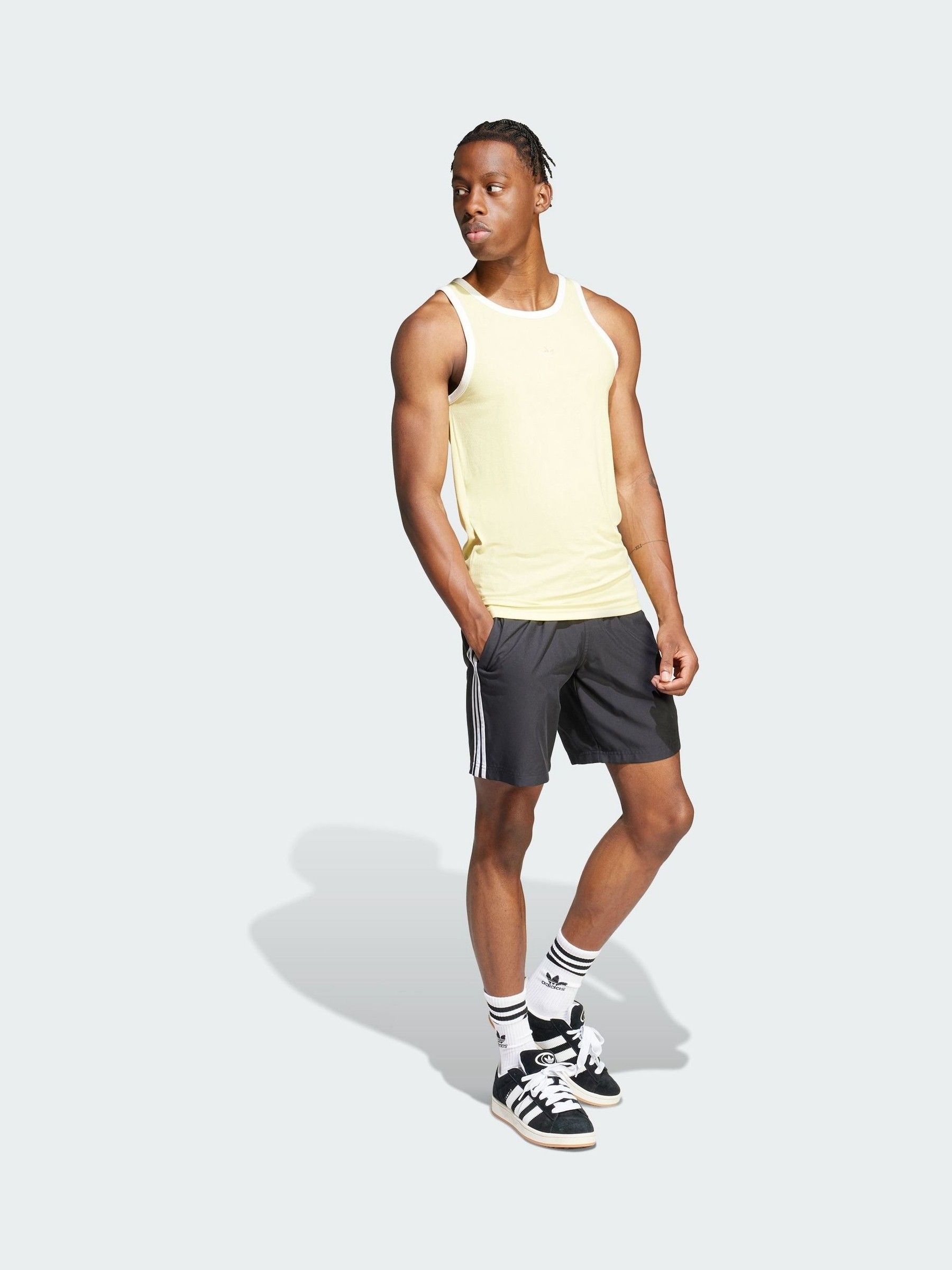 Buy adidas Originals Black Adicolour 3-Stripes 8-Inch Swim Shorts
