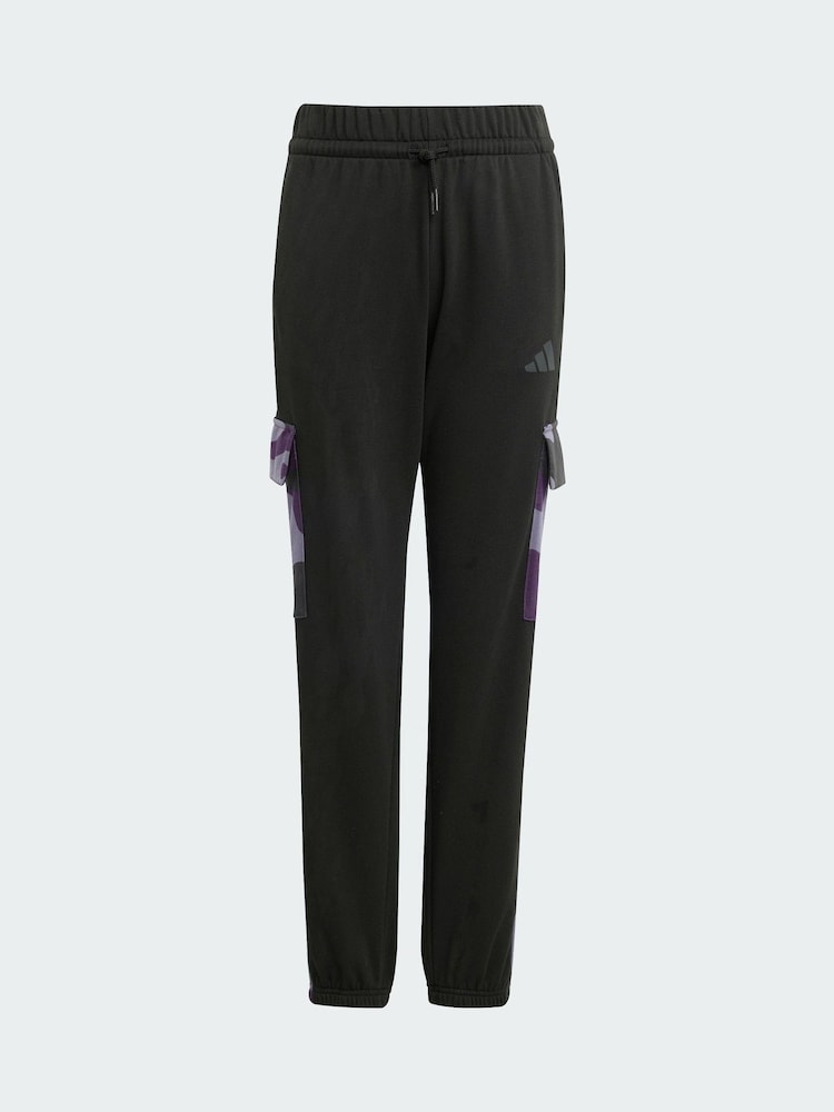 adidas Black Seasonal Essentials Camo French Terry Cargo Joggers - Image 5 of 5 adidas Black Seasonal Essentials Camo French Terry Cargo Joggers - Image 5 of 5