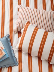 Furn Set of 2 Caramel Scalloped Stripe Pillowcases - Image 1 of 1