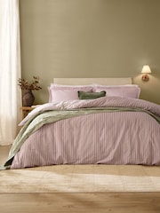 Yard Rose Hebden Striped Cotton Duvet Cover and Pillowcase Set - Image 1 of 4