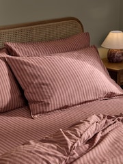 Yard Set of 2 Chocolate Marlow Dual-Tone Stripe Pillowcases - Image 1 of 2
