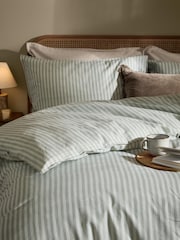 Yard Artichoke Marlow Dual Tone Stripe Duvet Cover and Pillowcase Set - Image 2 of 4