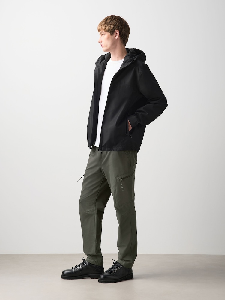 Khaki Green Dry Tech Slim Fit Stretch Utility Cargo Trousers - Image 2 of 9 Khaki Green Dry Tech Slim Fit Stretch Utility Cargo Trousers - Image 2 of 9