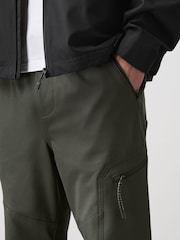 Khaki Green Dry Tech Slim Fit Stretch Utility Cargo Trousers - Image 4 of 9