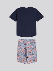 Рожевий - U.S. Polo Assn Patchwork Top & Shorts Set - Image 8 of 11