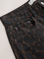 Chocolate Brown True Leopard Print PP WIDE Jeans - Image 7 of 8