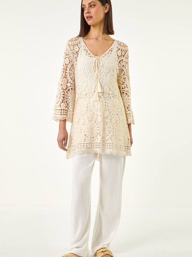 Roman Crochet Tie Tunic - Bild 1 von 5