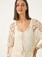 Roman Crochet Tie Tunic - Bild 4 von 5