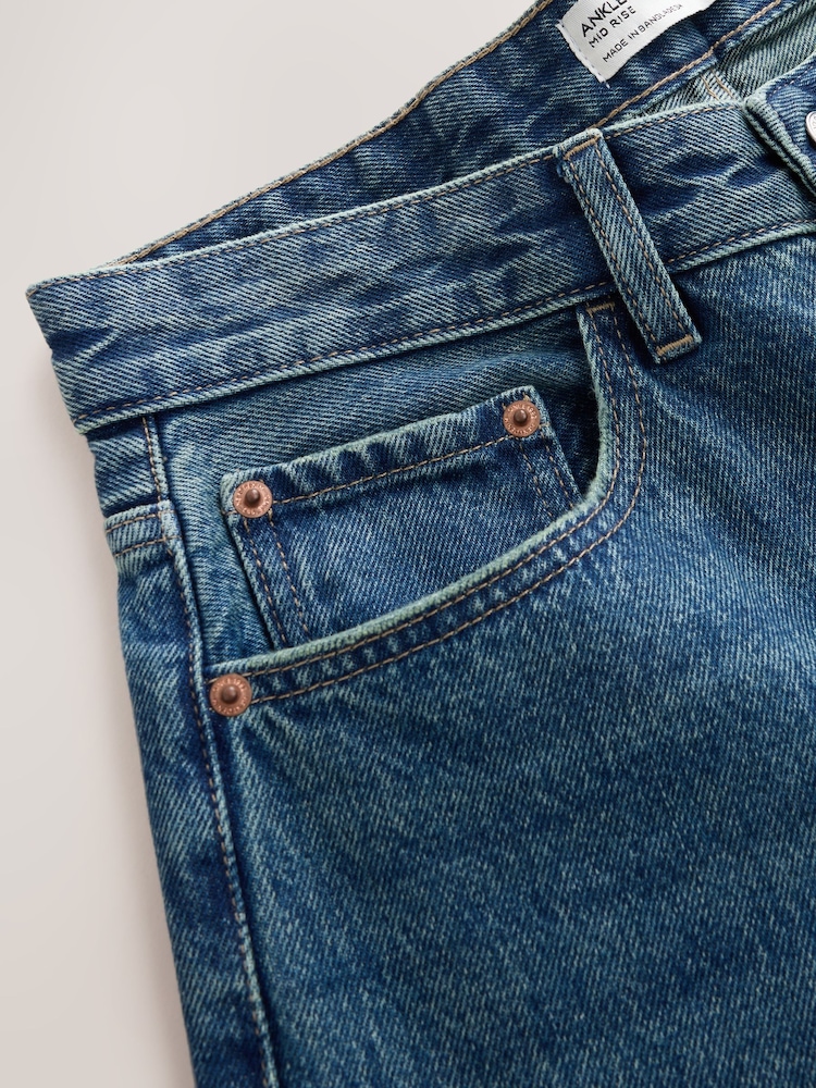 Dark Blue Ankle Straight Jeans - Image 7 of 7