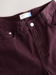 Burgundy Red Wide Leg Denim Jeans - Image 8 of 8