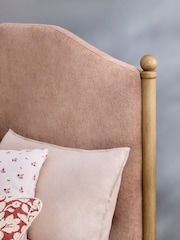 Laura Ashley Hundon Chenille Dusty Rose Pink Harlaston Bed Frame - Image 5 of 6