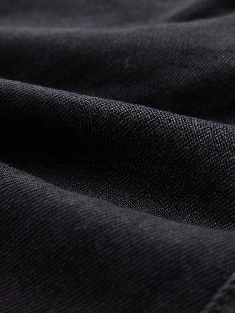 Black Mid Rise Relaxed Barrel Jeans - Image 7 of 7