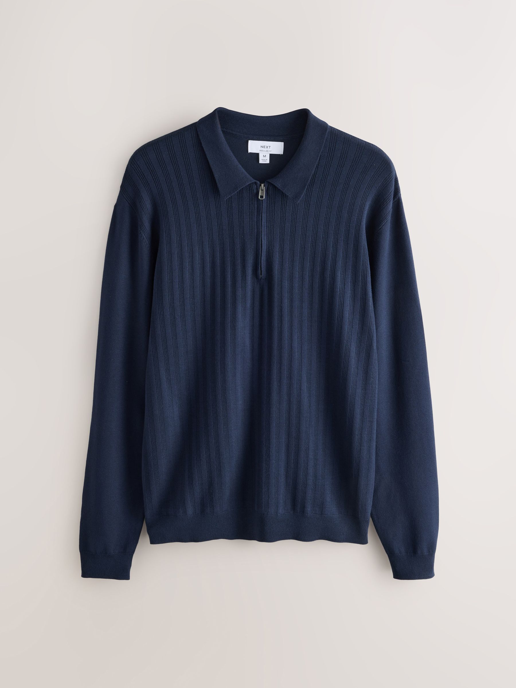 Comprar Azul marinho - Smart Quarter Zip Knitted Polo Shirt from