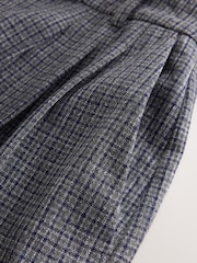 Grey Check Pleated Wide Trousers - Image 7 of 8