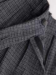 Grey Check Pleated Wide Trousers - Image 8 of 8