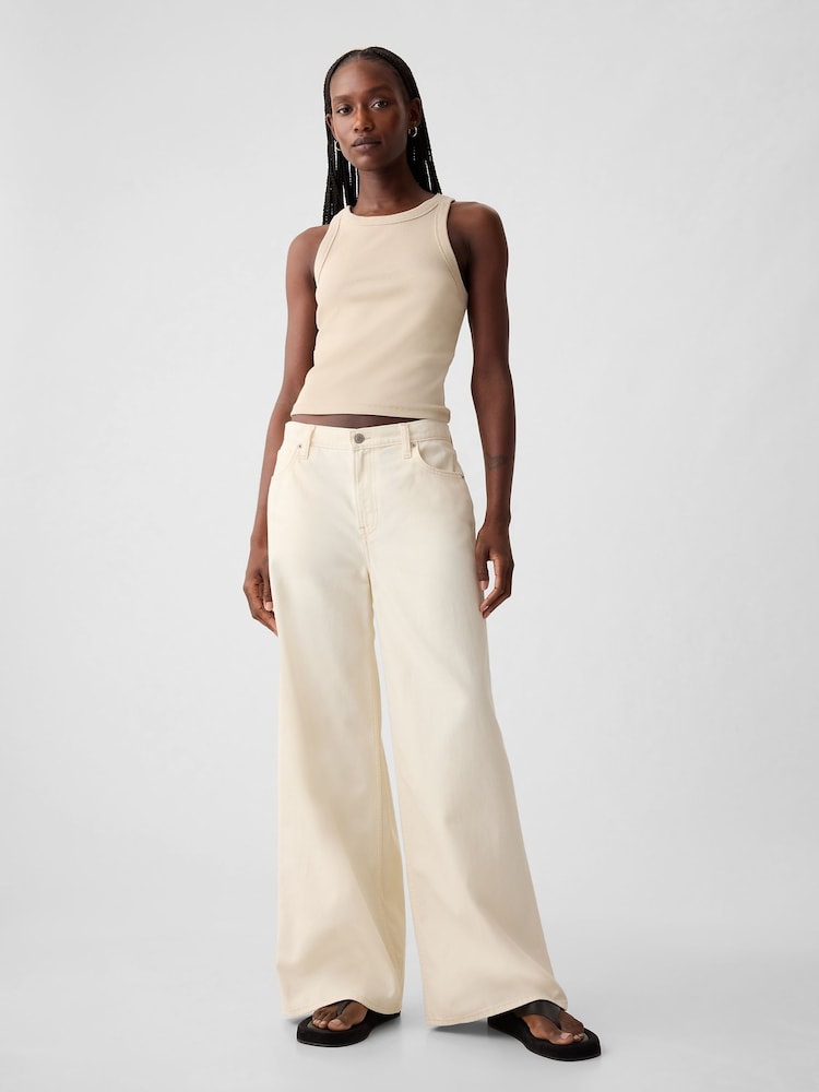 Gap Yellow Mid Rise UltraSoft Baggy Jeans - Image 5 of 5 Gap Yellow Mid Rise UltraSoft Baggy Jeans - Image 5 of 5